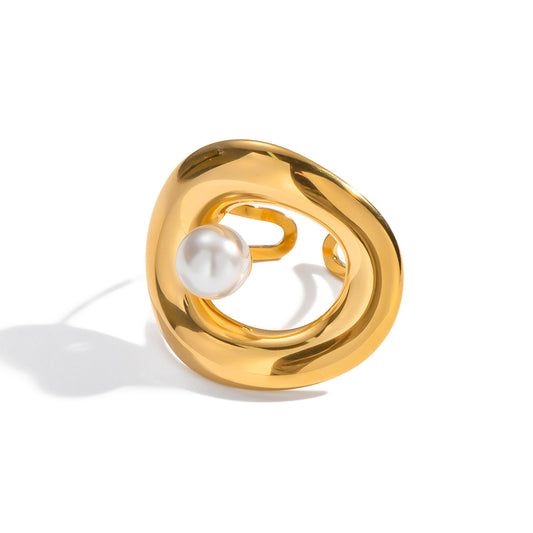 GOLDEN PEARL RING- PREMIUM