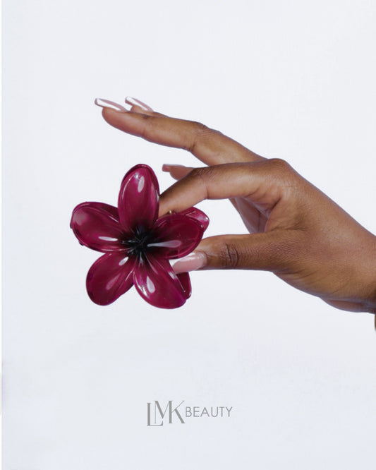 BURGUNDY BLOOM CLAW CLIP