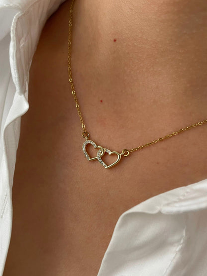 Double Heart Necklace - PREMIUM