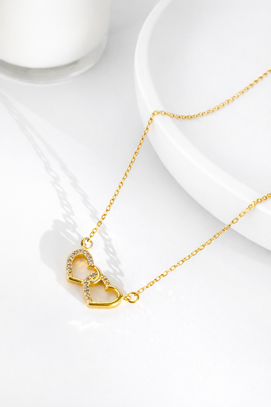 Double Heart Necklace - PREMIUM