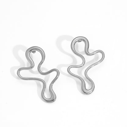 Flow Abstract Earrings- WATERPROOF